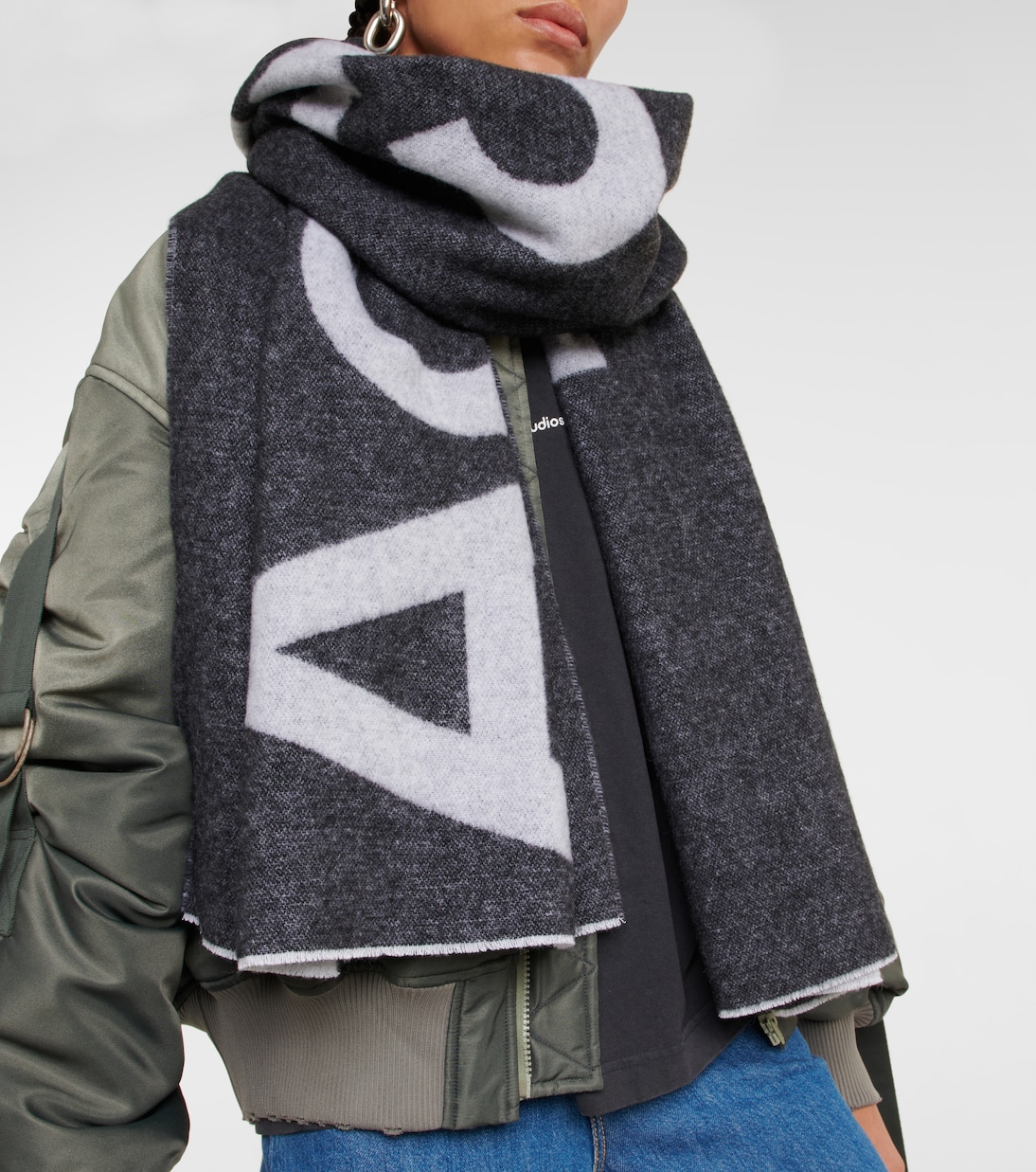 ACNE STUDIO Sciarpa in lana mista per giovani, stile Toronto