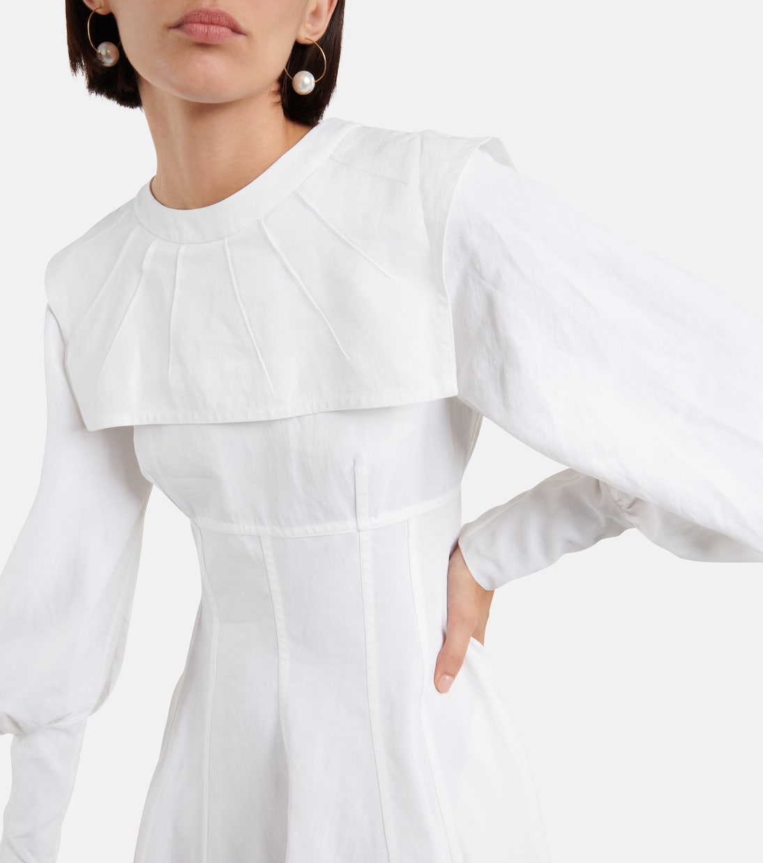 Asymmetric linen midi dress | Jil Sander