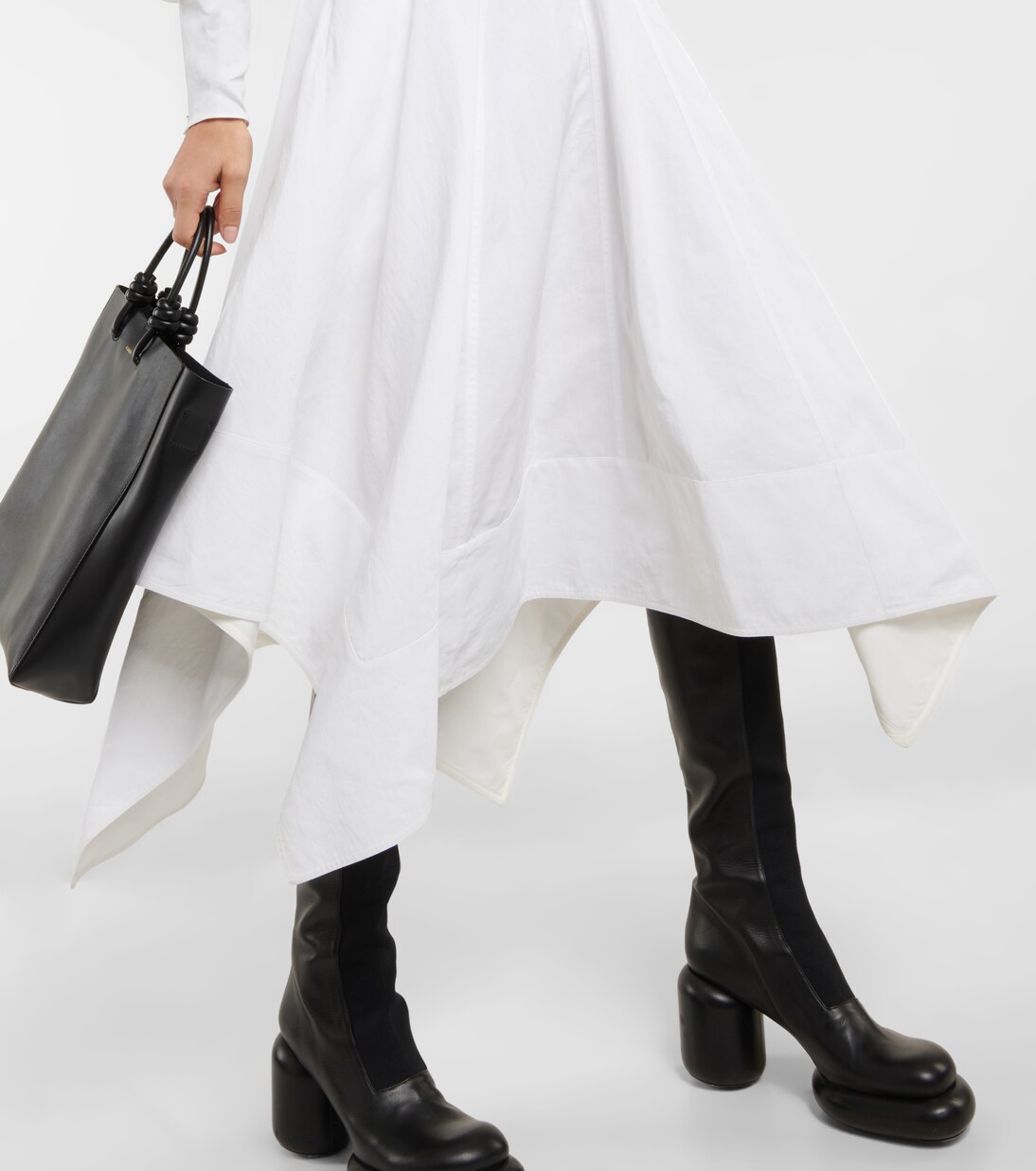 Asymmetric linen midi dress | Jil Sander