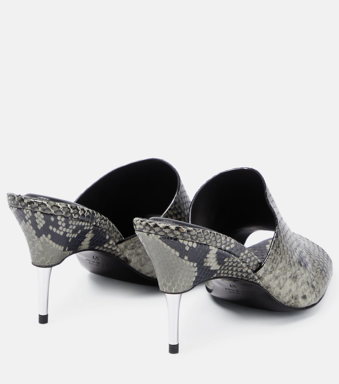 Snake-effect leather mules | Peter Do