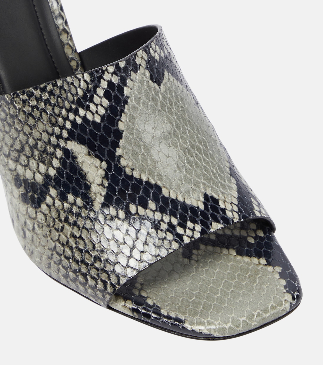Snake-effect leather mules | Peter Do