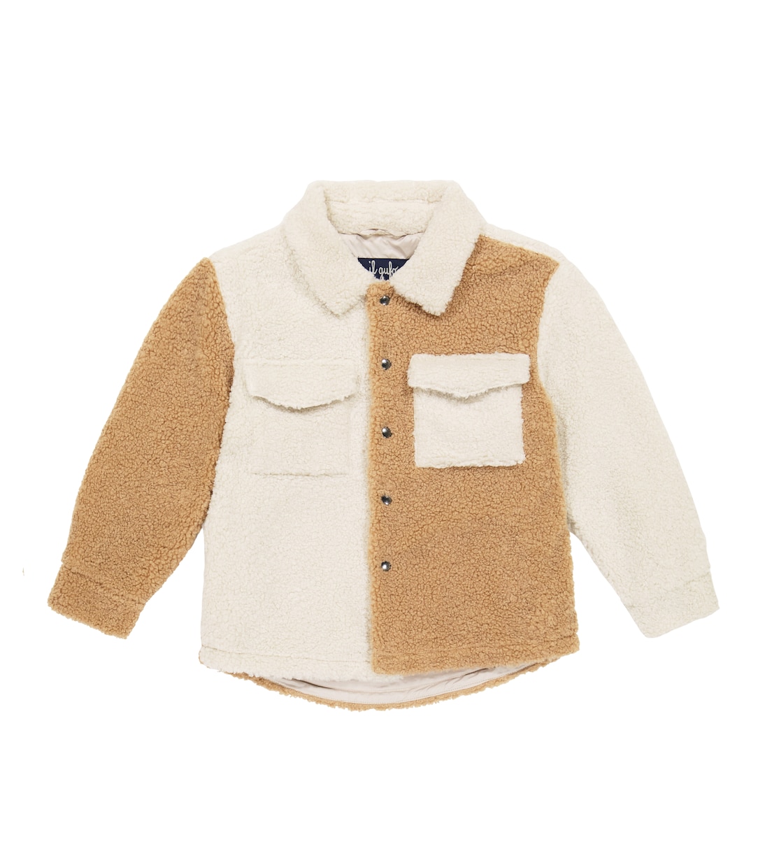 Chaqueta efecto teddy con colorblock | Il Gufo