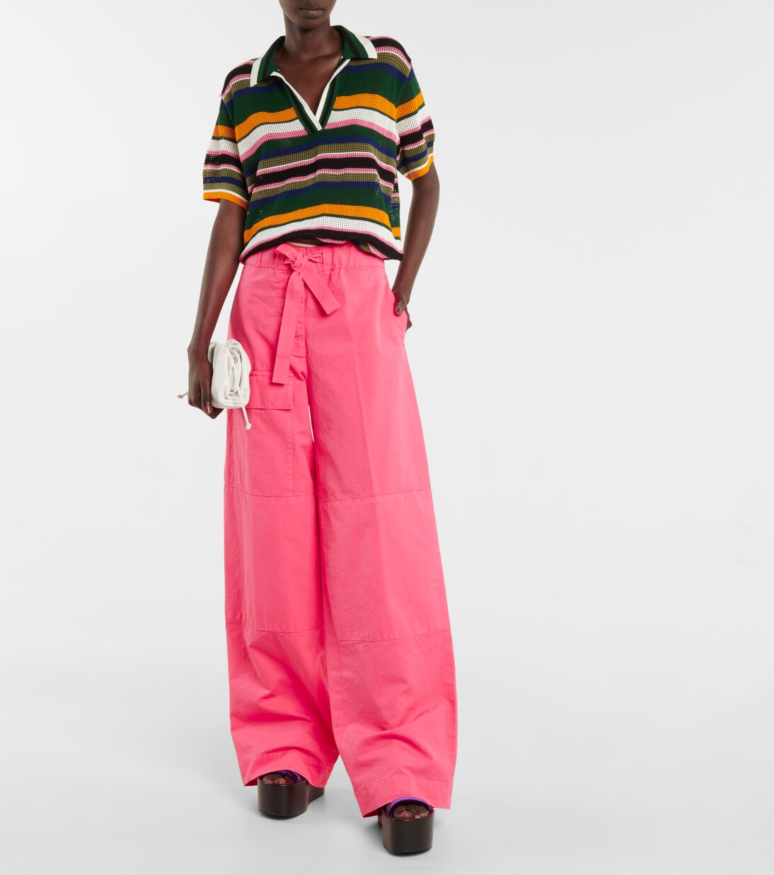 High-Rise Cargohose aus Baumwolle | Dries Van Noten