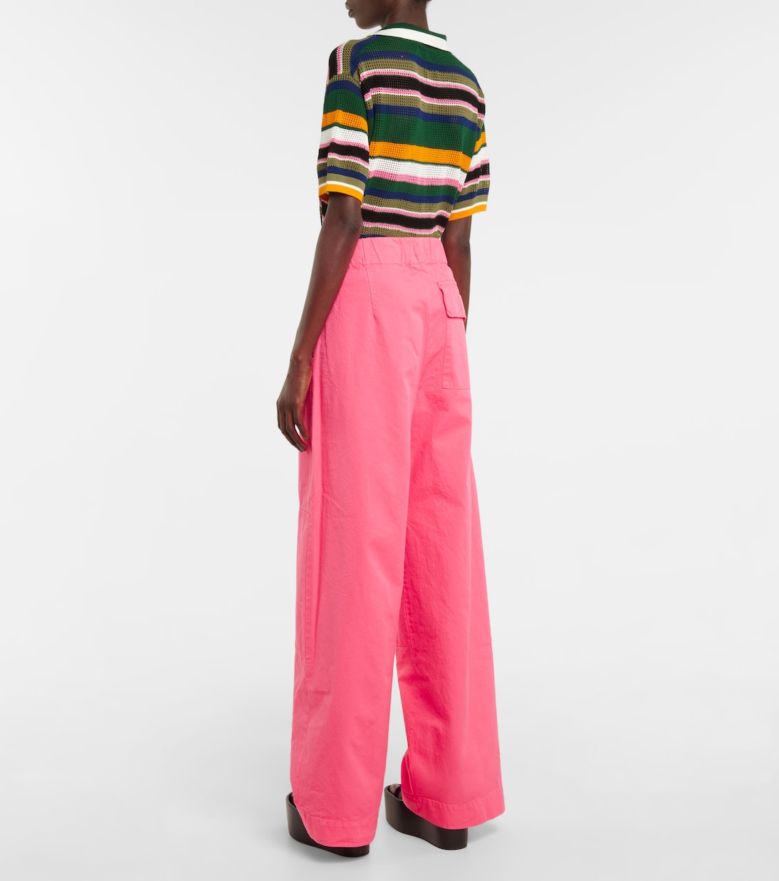 High-Rise Cargohose aus Baumwolle | Dries Van Noten