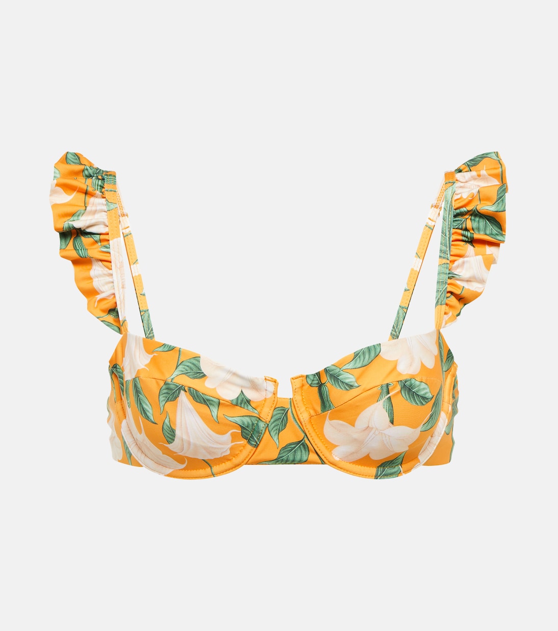 Besticktes Bikini-Oberteil Kiwi | Agua by Agua Bendita