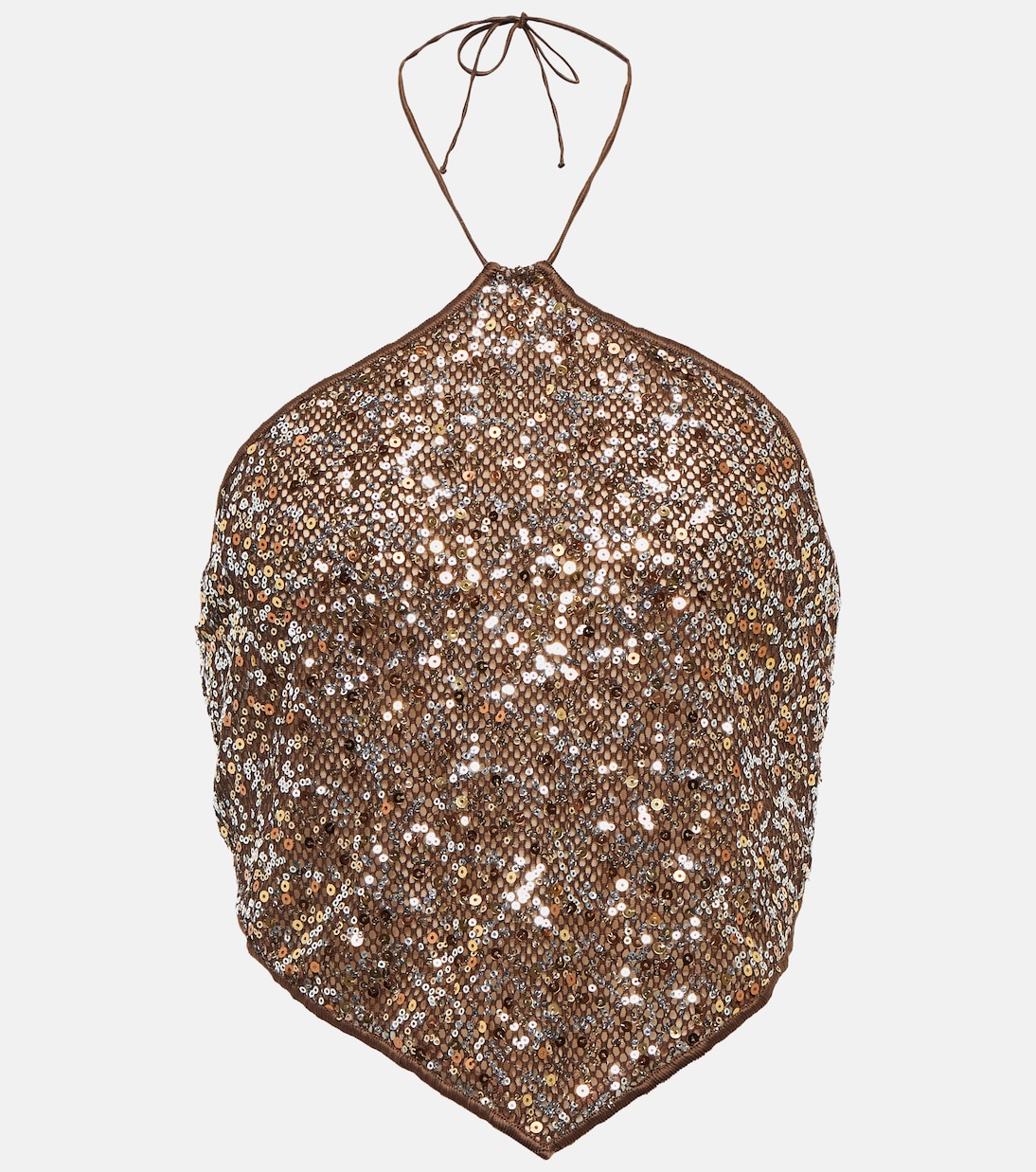Netquins sequined halterneck top | Oséree