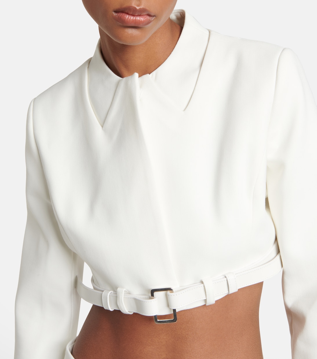 Trompe l'oeil cropped jacket | Coperni