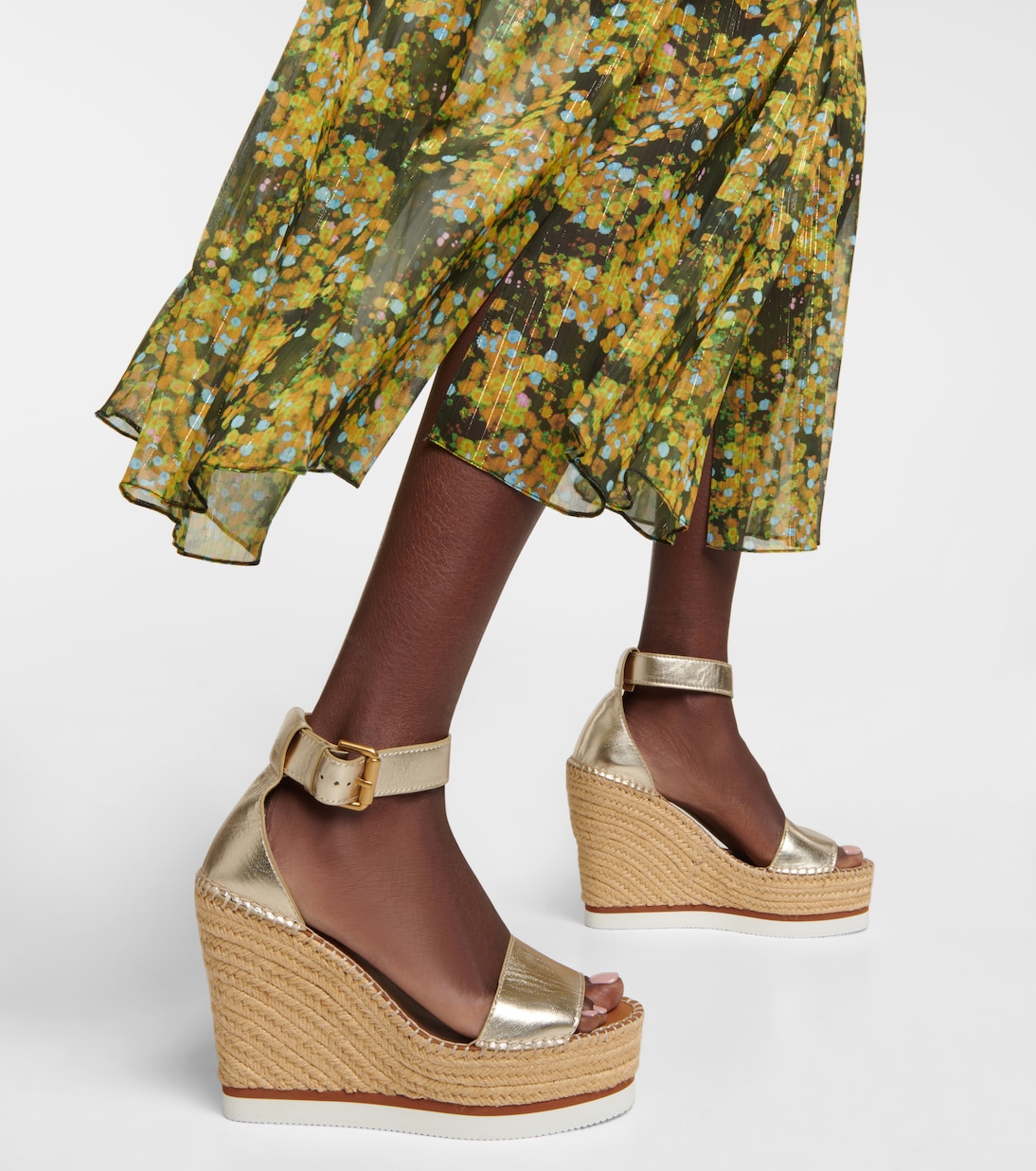 Sandali espadrillas Glyn in pelle con zeppa | See By Chloé