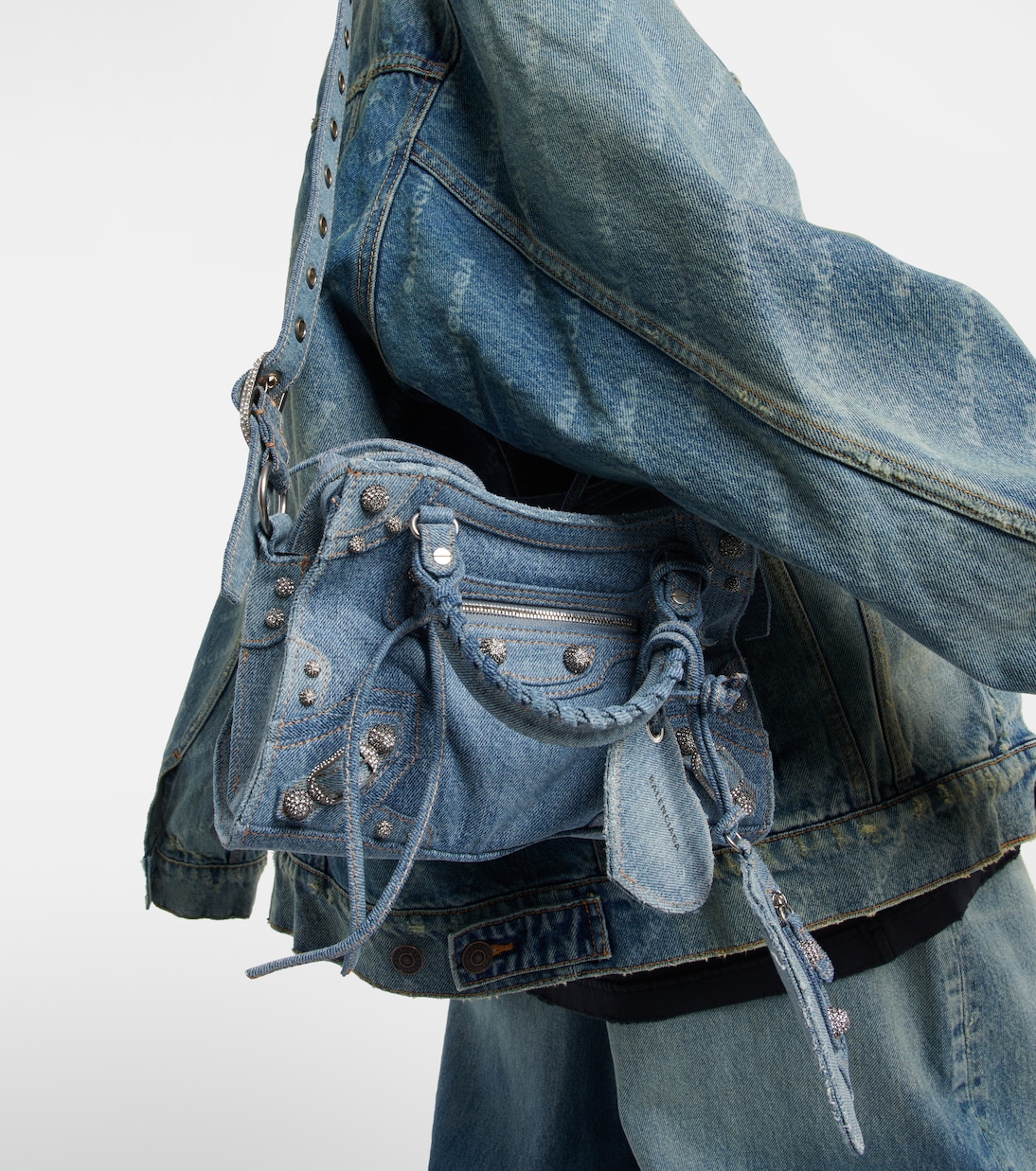Schultertasche Neo Cagole XS aus Denim | Balenciaga
