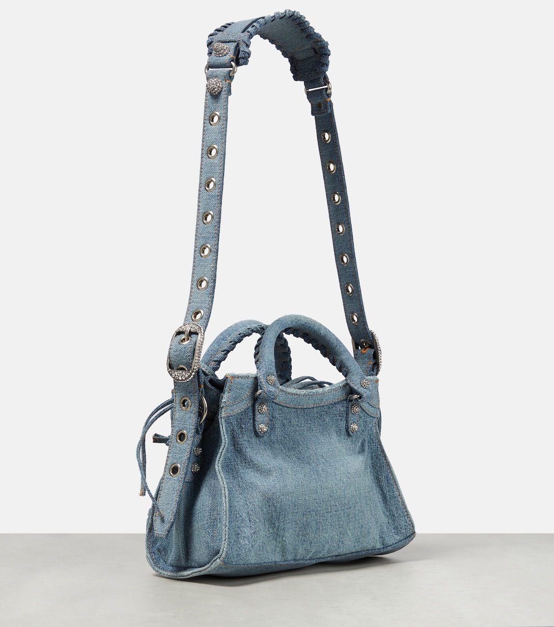 Schultertasche Neo Cagole XS aus Denim | Balenciaga