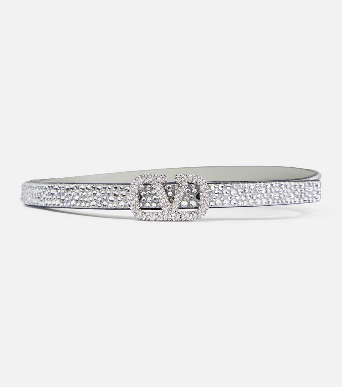 Cintura in pelle firmata VLogo con dettagli decorativi Valentino Garavani, stile giovane e moderno.