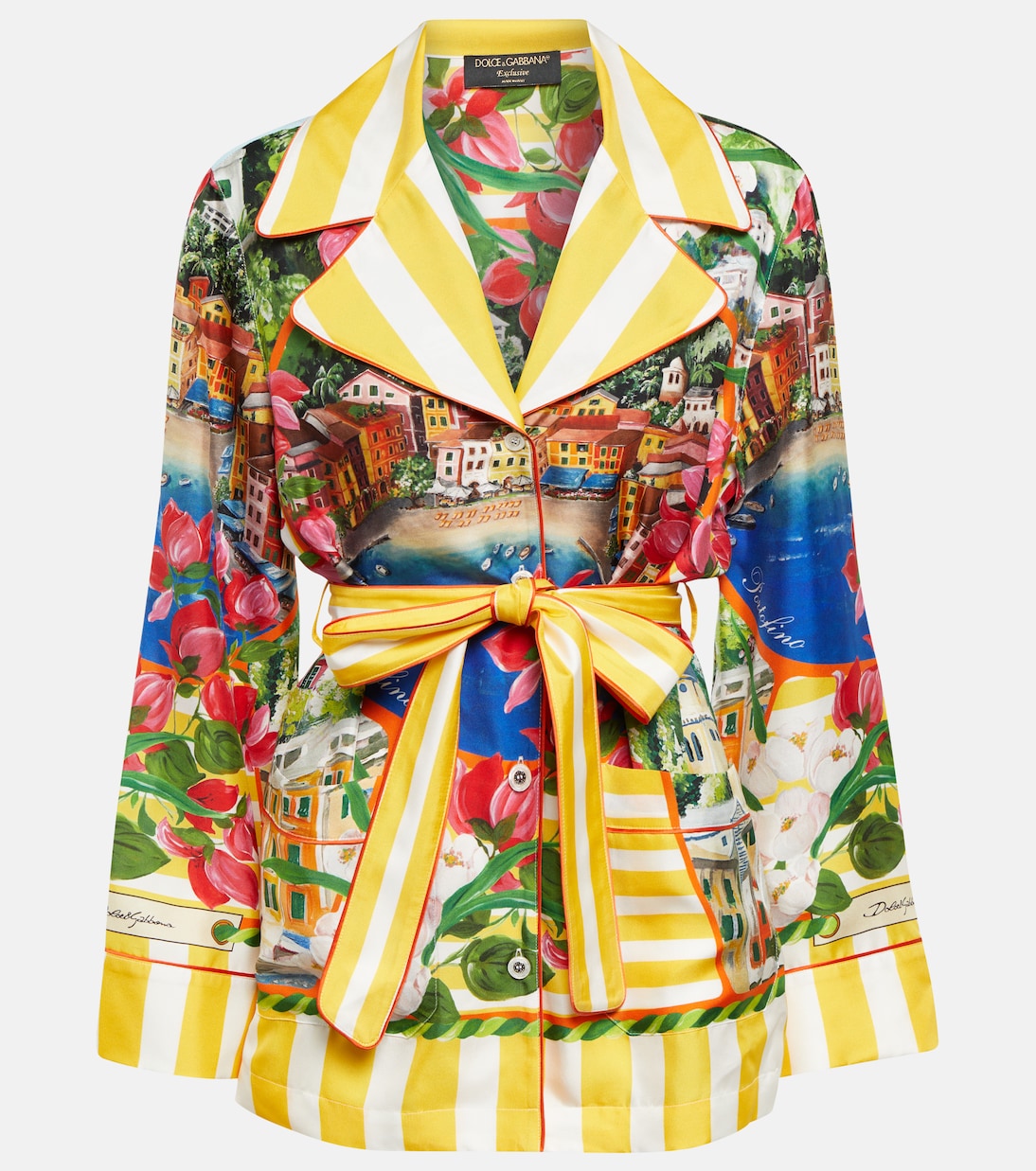 Chemise Portofino imprimée en soie | Dolce&Gabbana