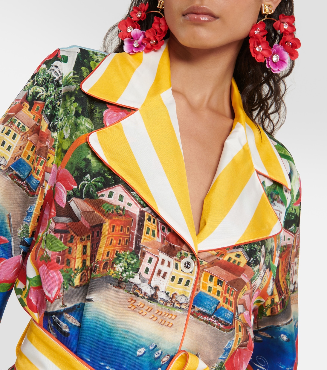 Chemise Portofino imprimée en soie | Dolce&Gabbana