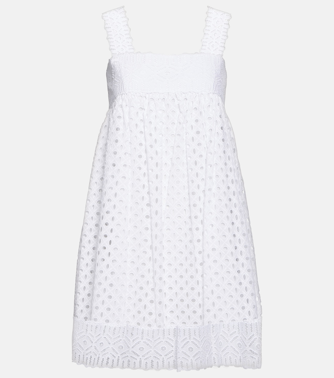 Cotton broderie anglaise minidress | Tory Burch
