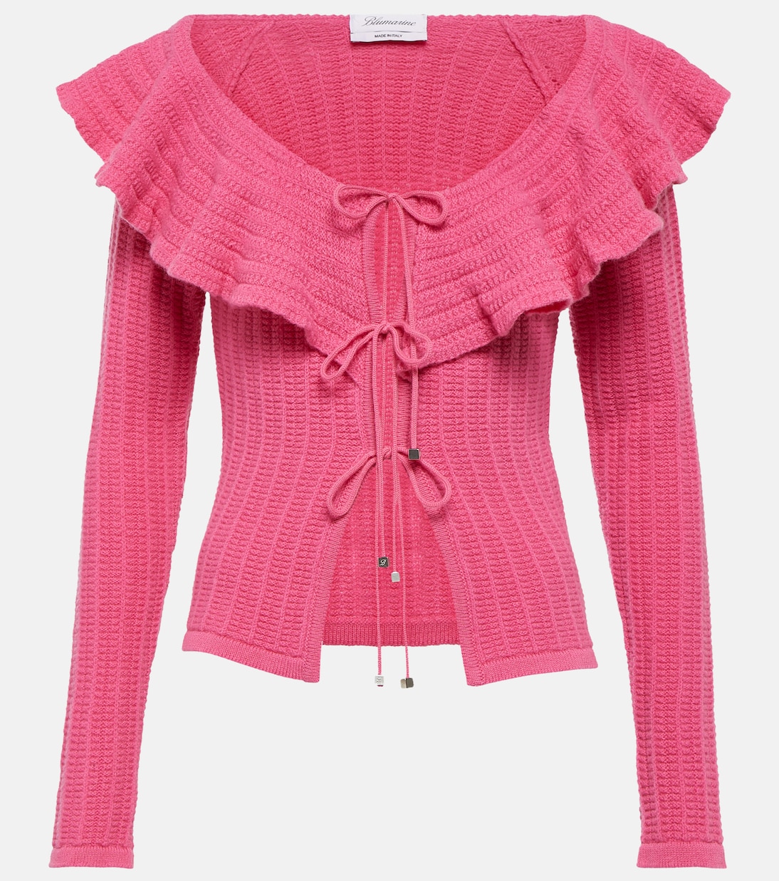 Ruffle-trimmed wool top | Blumarine