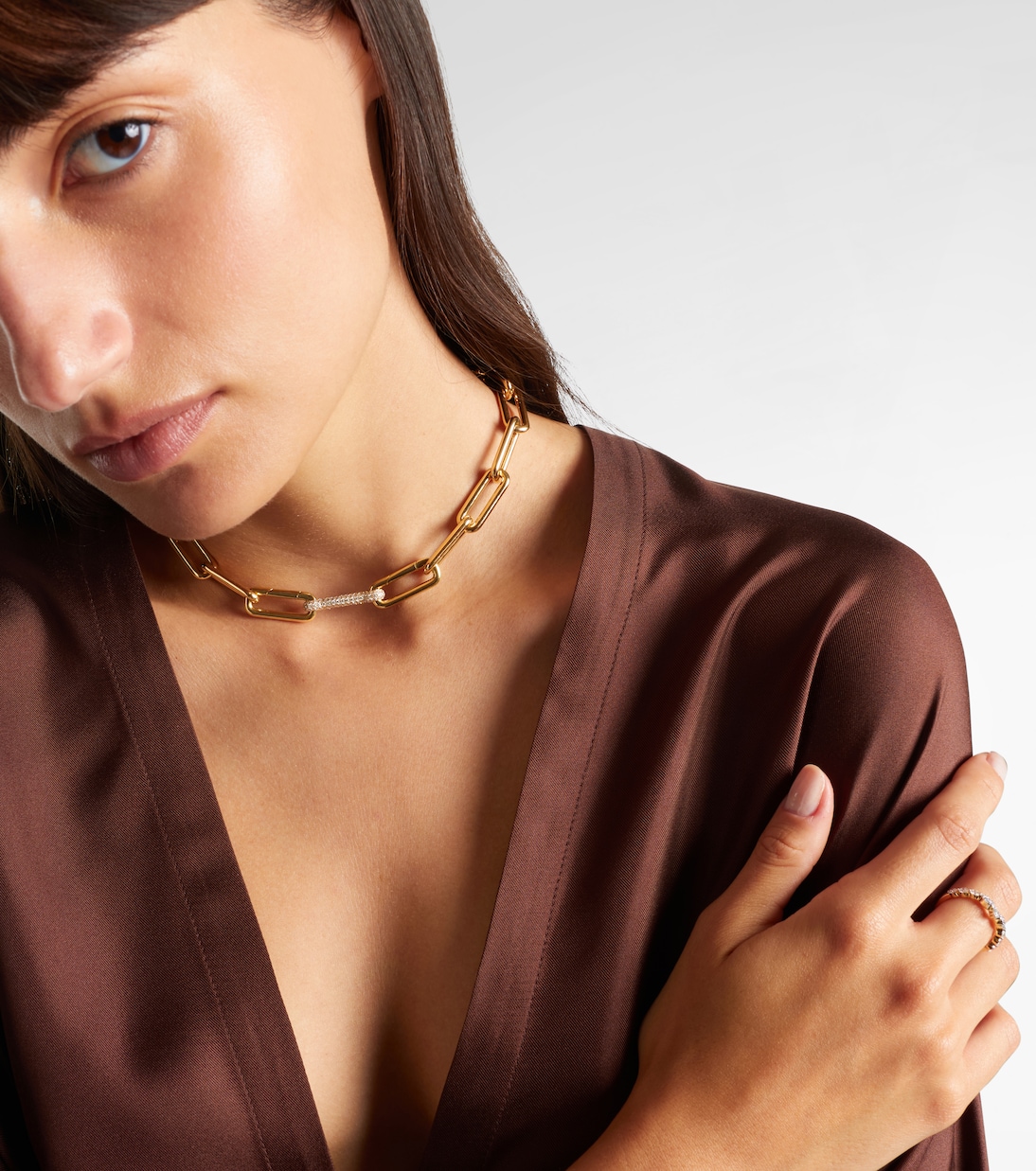 Collier Identity en or jaune 18 ct et diamants | Robinson Pelham