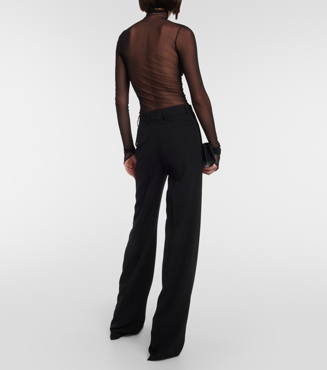 Maaike high-rise flared pants in black - Ann Demeulemeester 