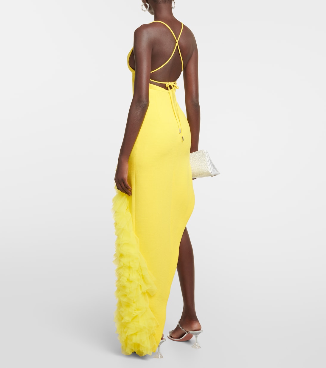 Ruffled wool crepe midi dress | David Koma