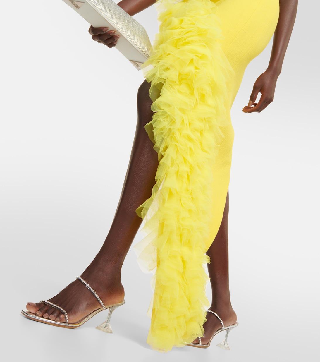 Ruffled wool crepe midi dress | David Koma