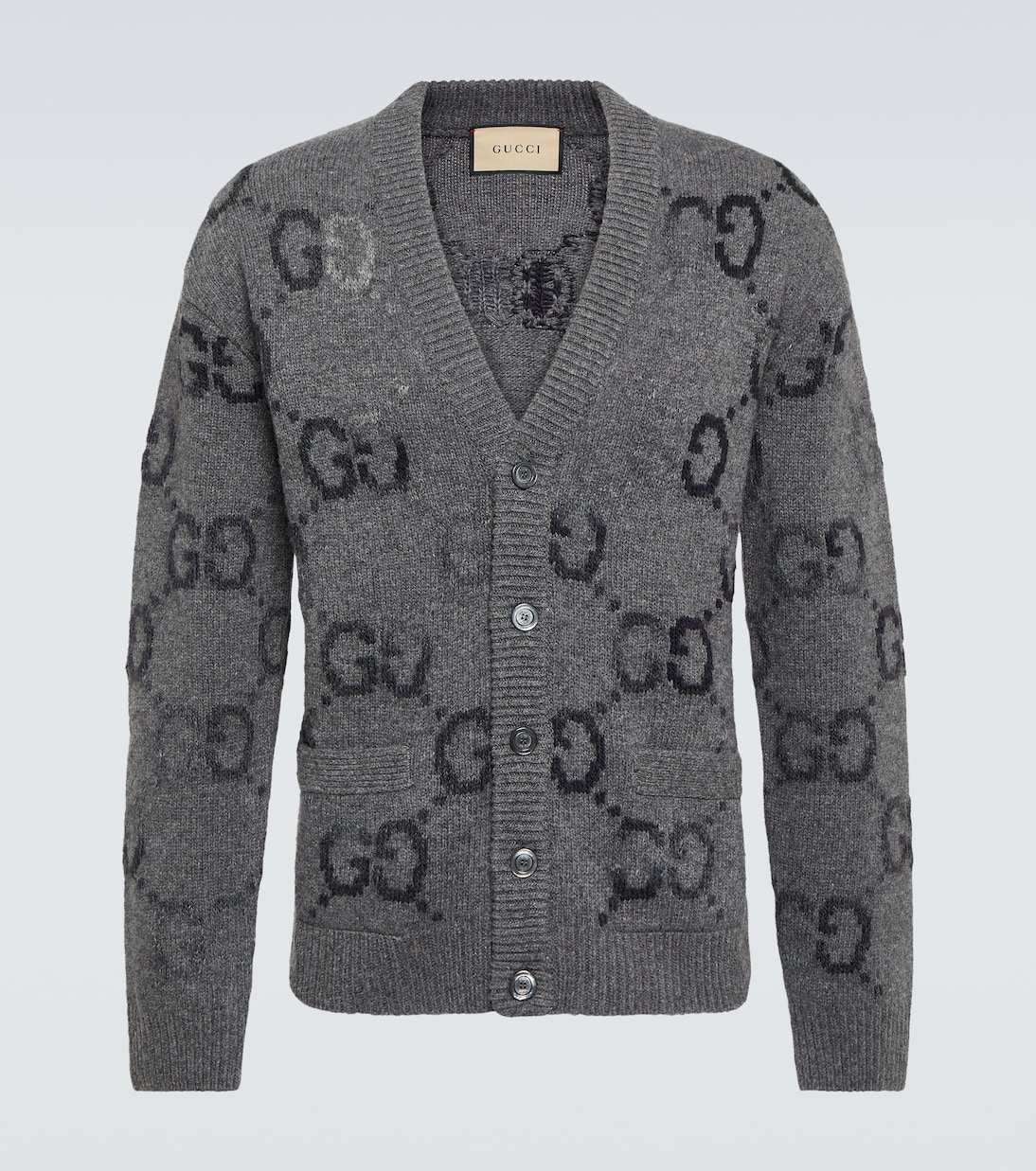 Jumbo GG intarsia wool-blend cardigan | Gucci