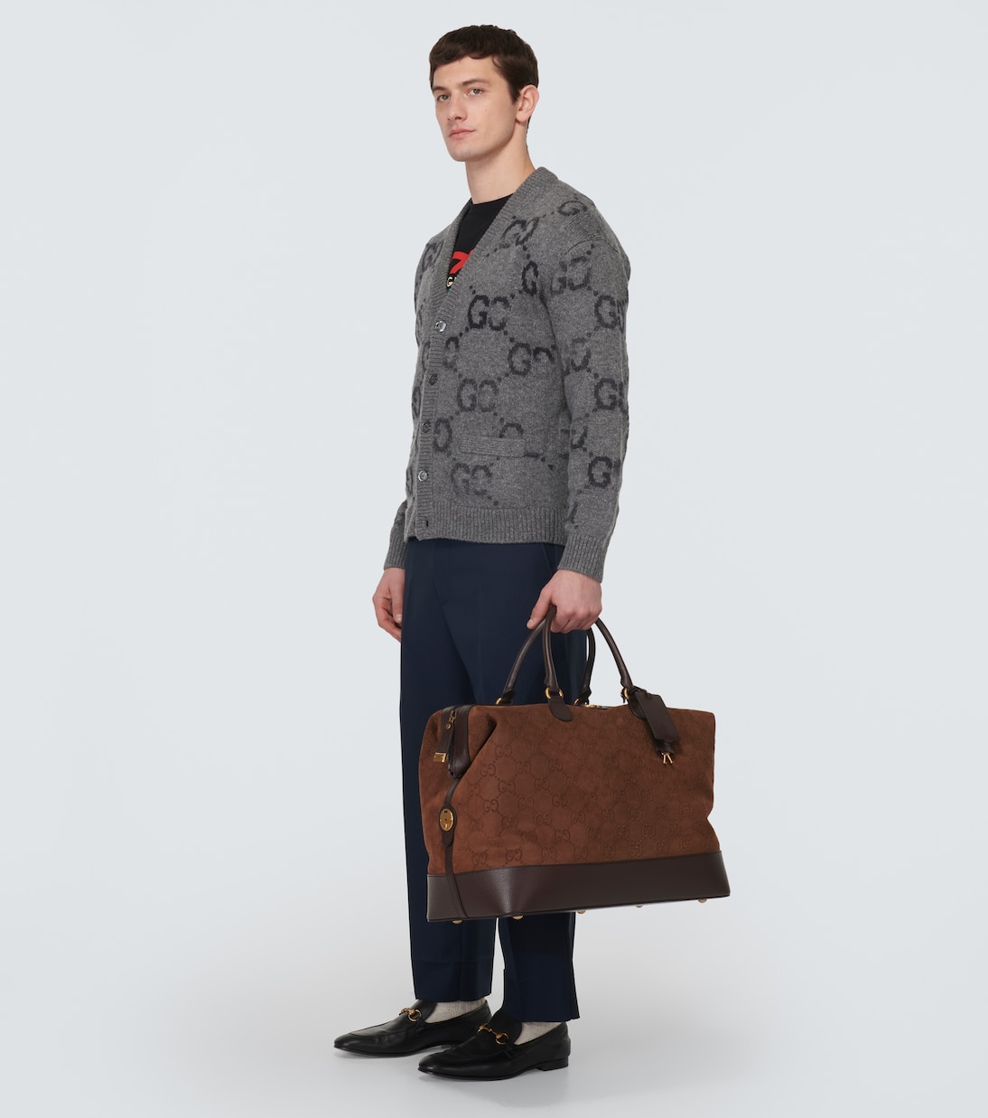 Jumbo GG intarsia wool-blend cardigan | Gucci