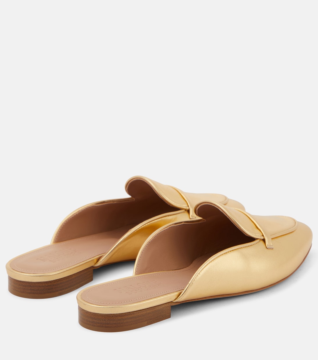 Berto metallic leather mules | Malone Souliers