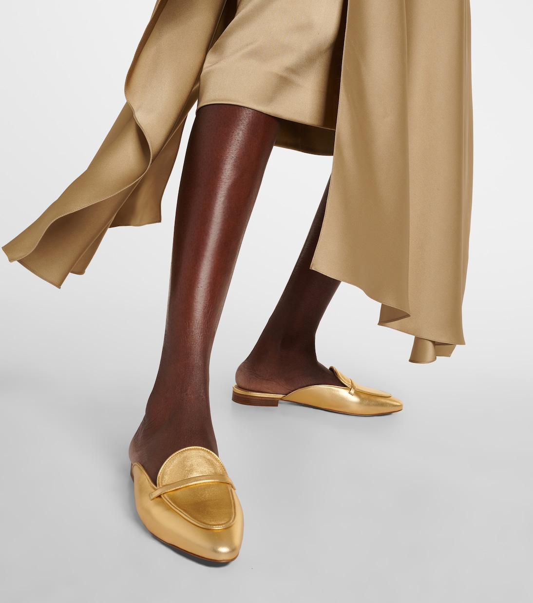 Berto metallic leather mules | Malone Souliers