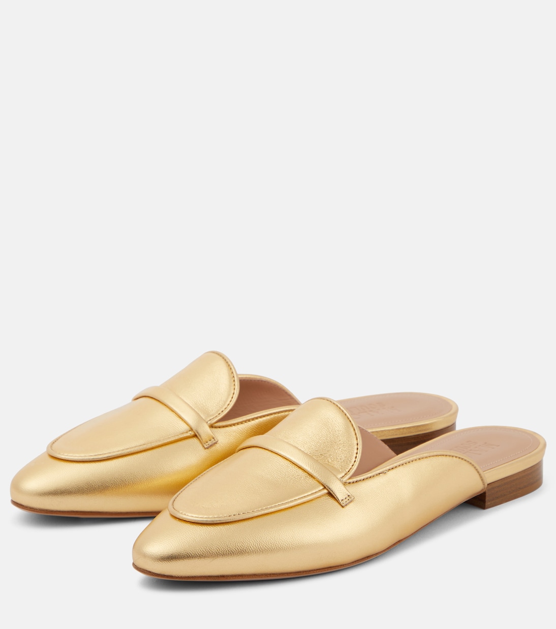 Berto metallic leather mules | Malone Souliers