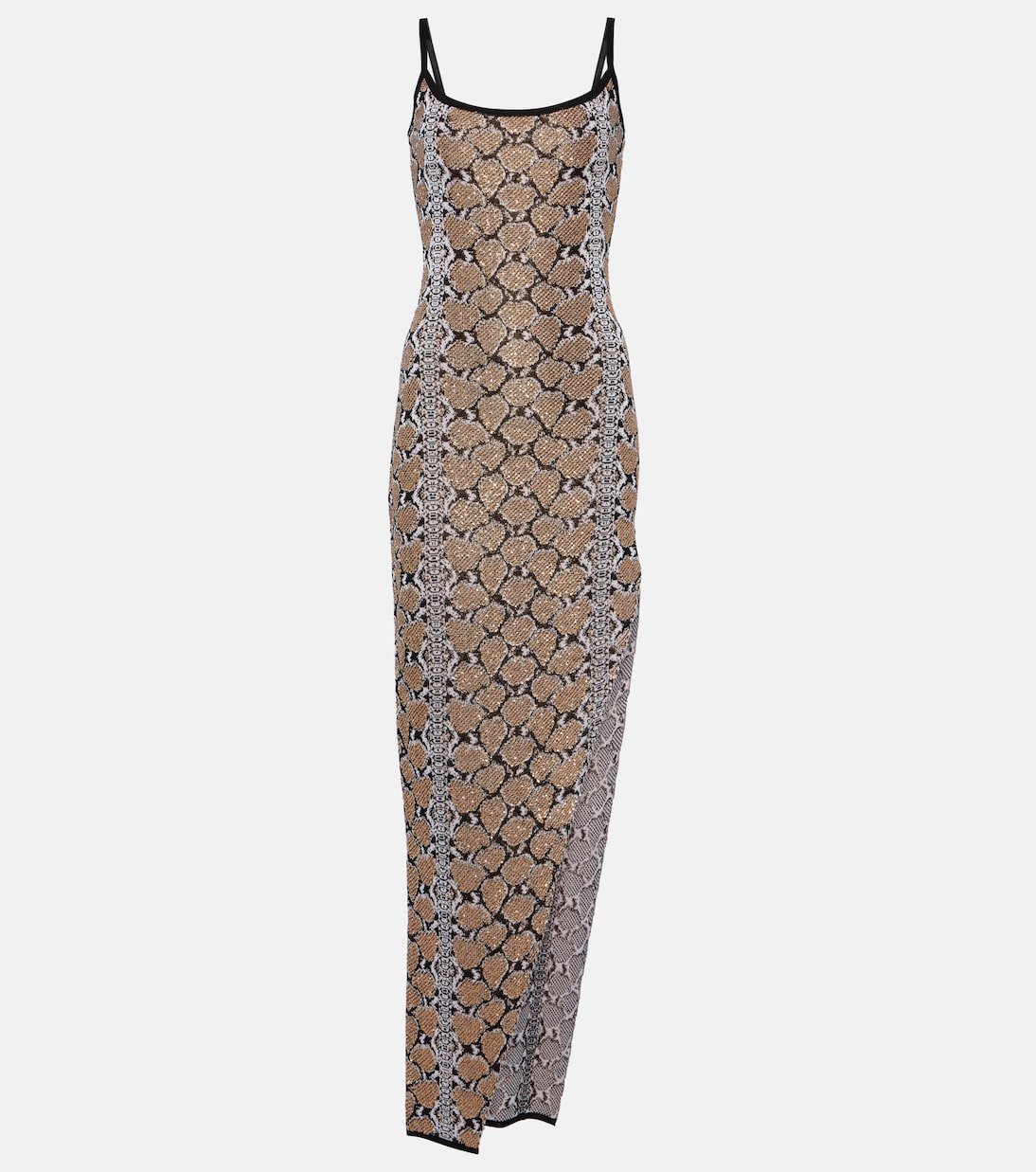 Snake-print maxi dress | Balmain