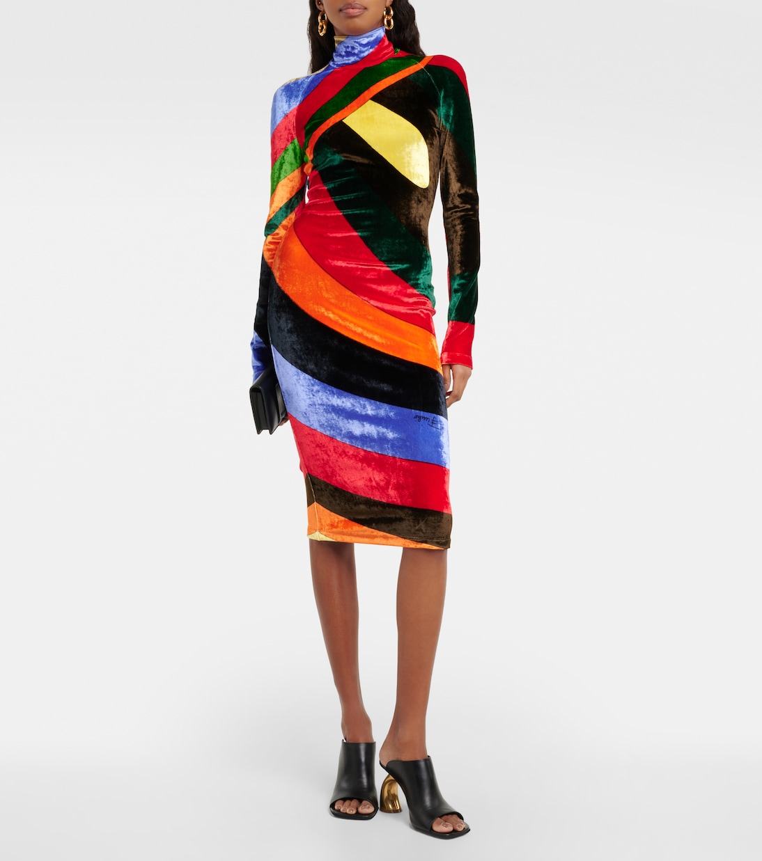 Vestido corto Iride de terciopelo | Pucci