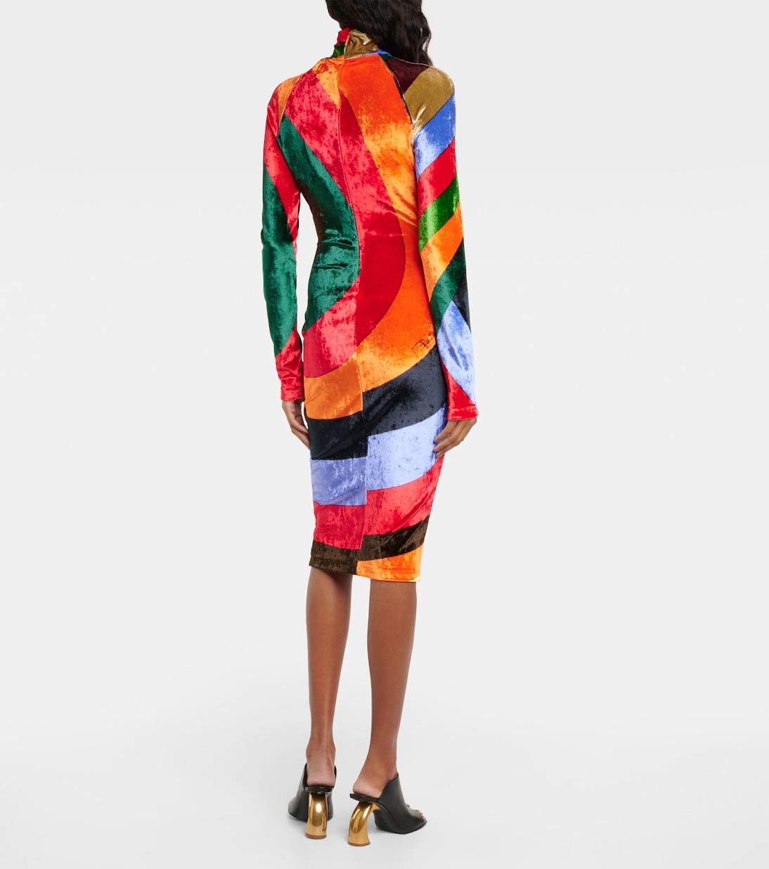 Vestido corto Iride de terciopelo | Pucci