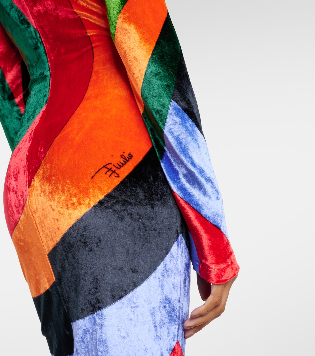 Vestido corto Iride de terciopelo | Pucci