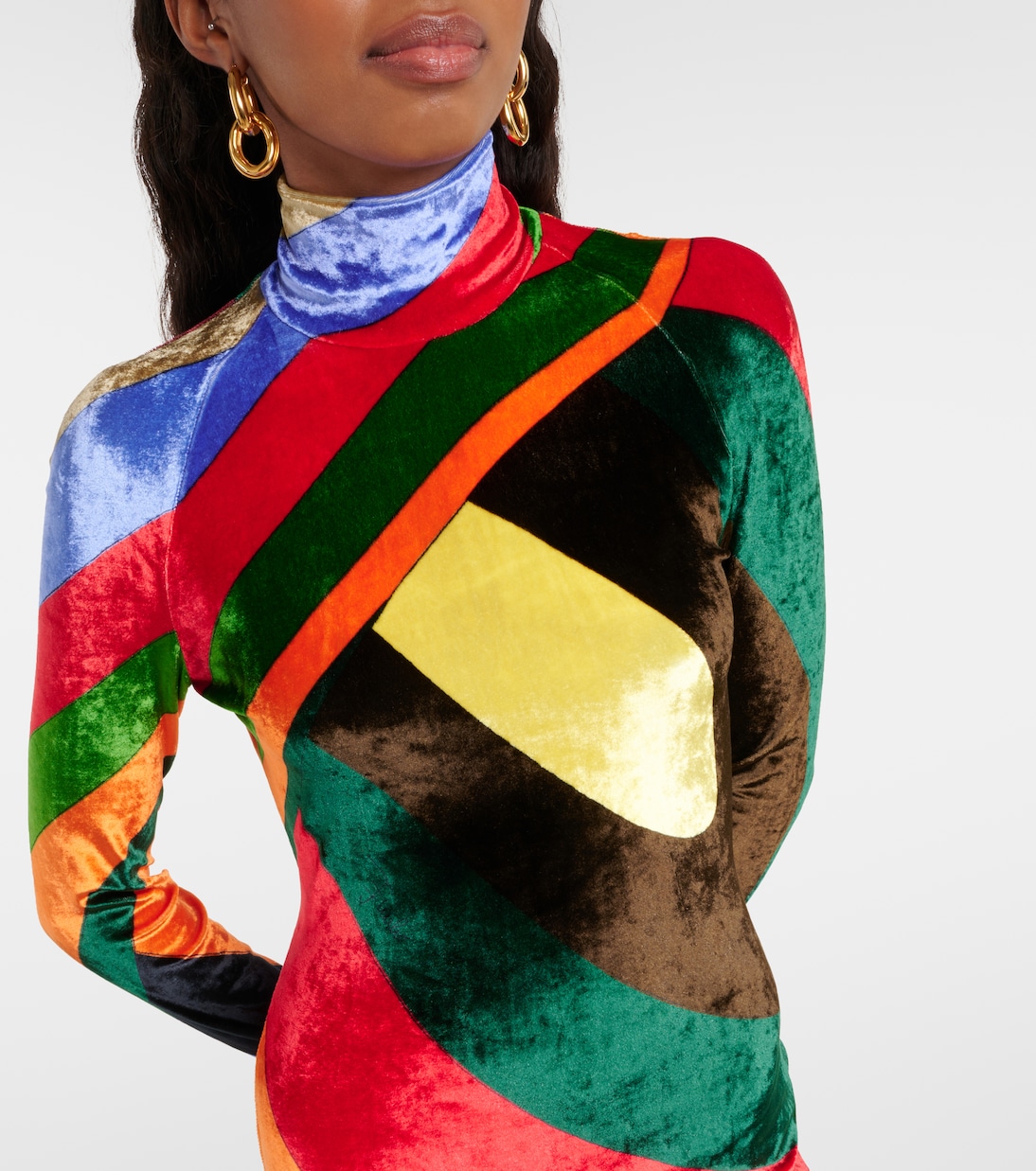 Vestido corto Iride de terciopelo | Pucci