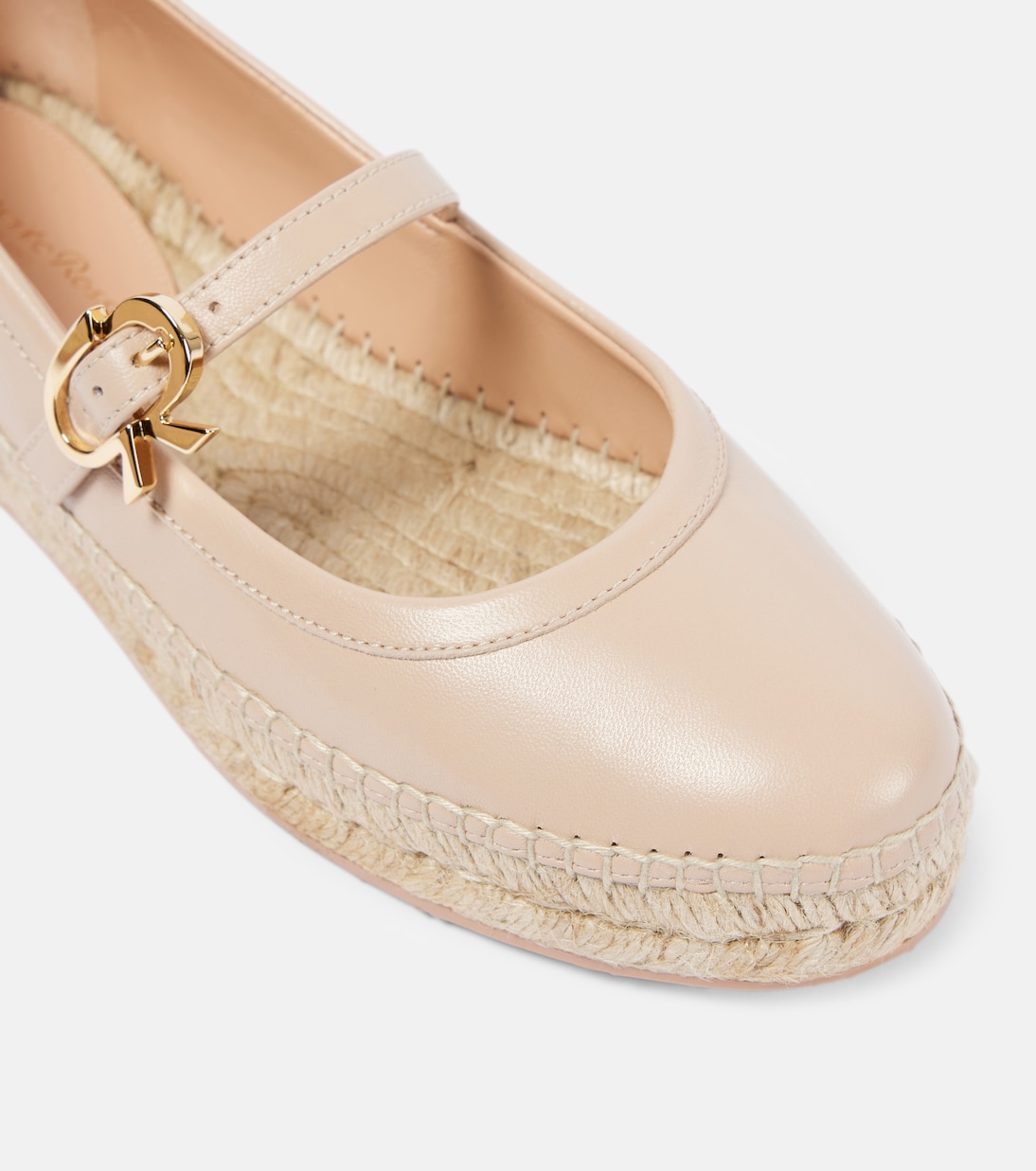 Ballerine espadrillas in pelle e rafia | Gianvito Rossi