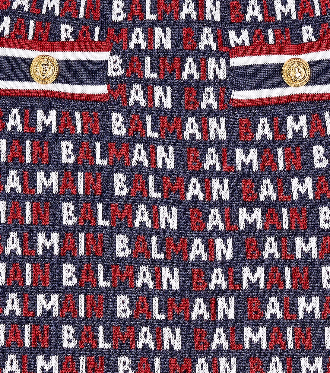 Falda de mezcla de algodón con monograma en jacquard | Balmain Kids
