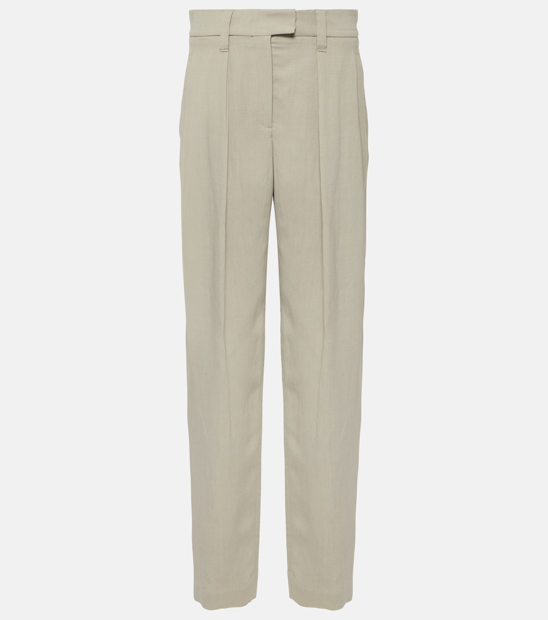 Pantaloni a gamba larga in twill | Brunello Cucinelli