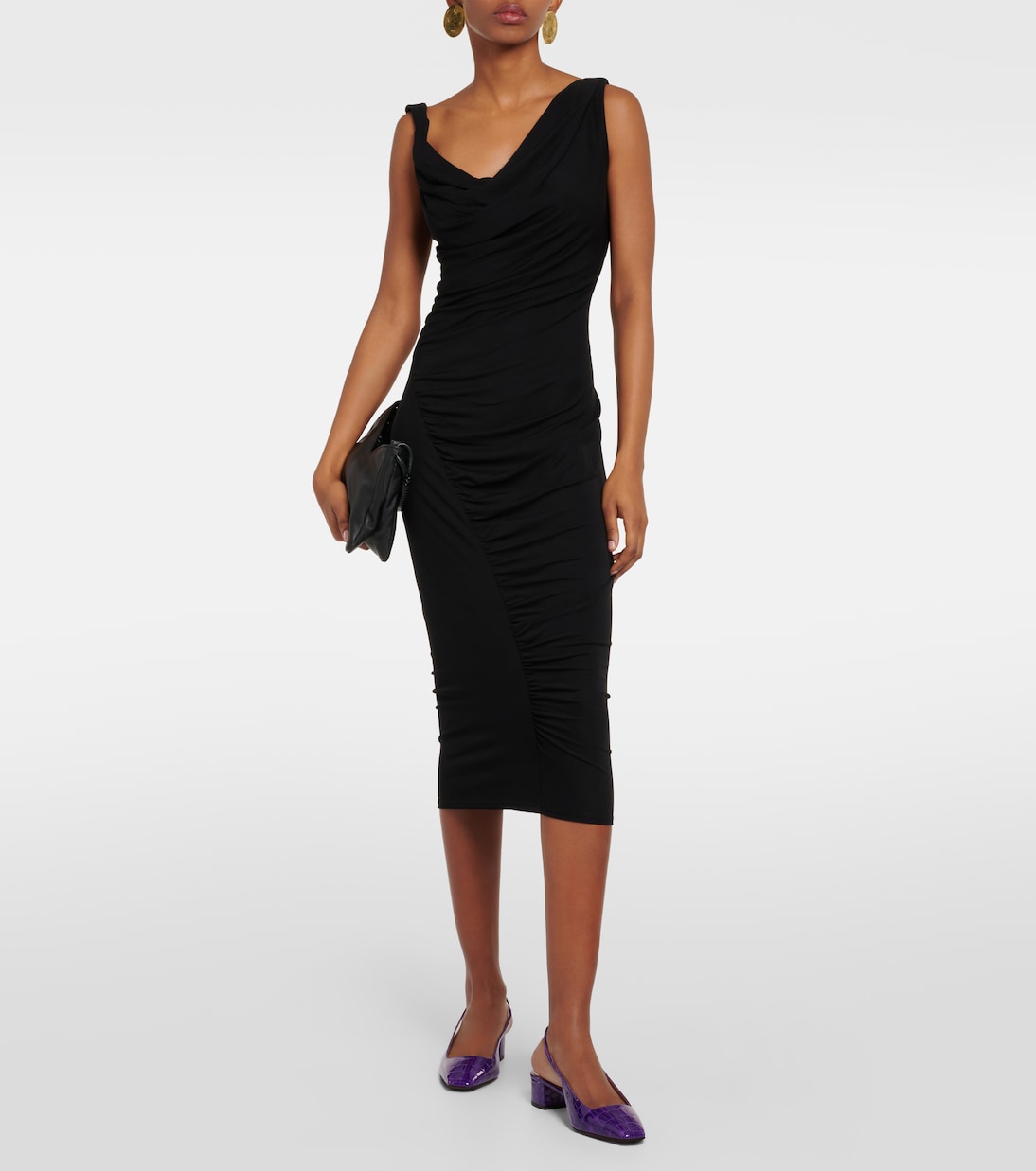 Vestido midi Fifi de jersey | Velvet