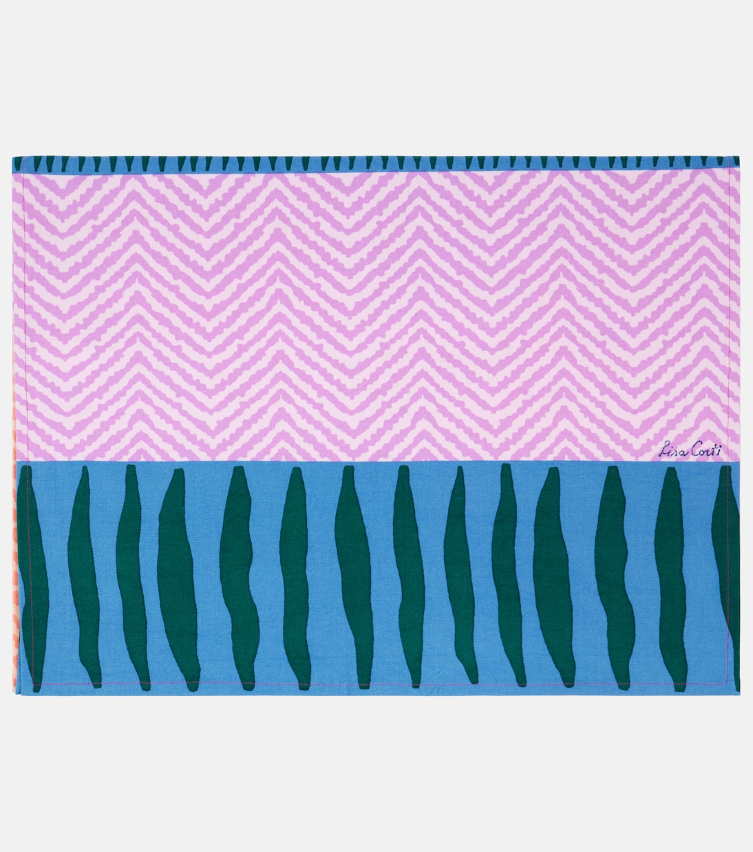 Oleander cotton table runner | Lisa Corti
