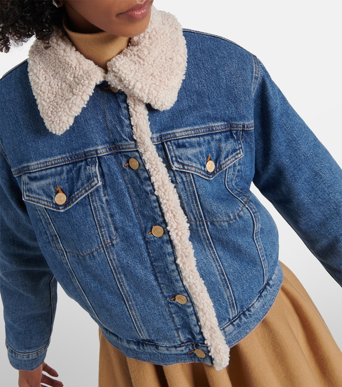 Chaqueta de denim con ribete de teddy | 7 For All Mankind