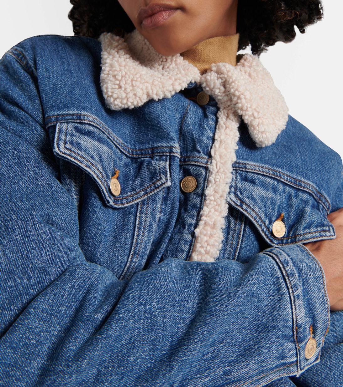 Chaqueta de denim con ribete de teddy | 7 For All Mankind