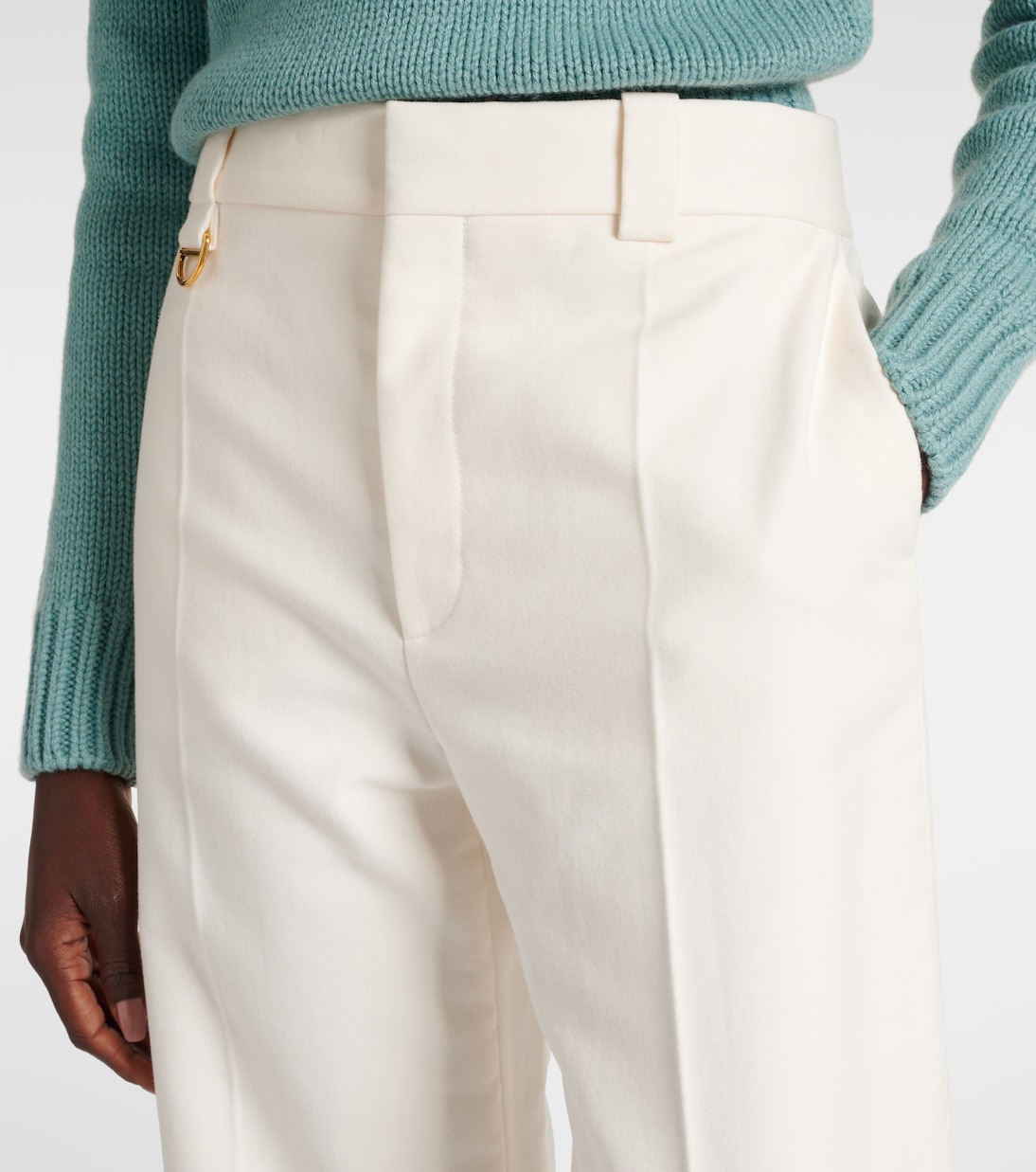 Gerade High-Rise-Hose aus Baumwolle | Chloé