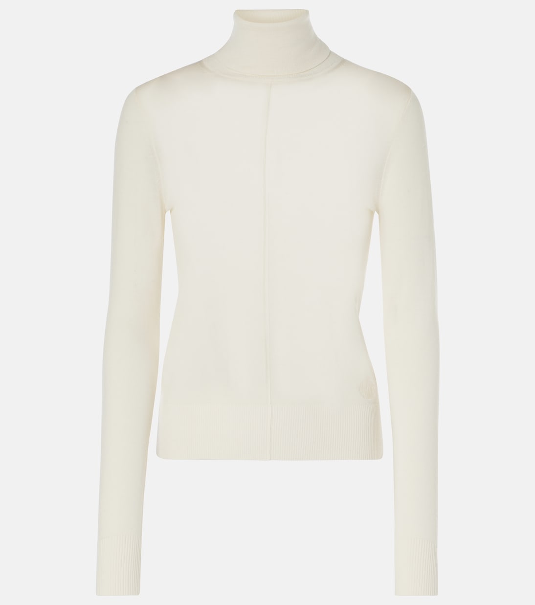 Semi-sheer wool turtleneck top | Chloé