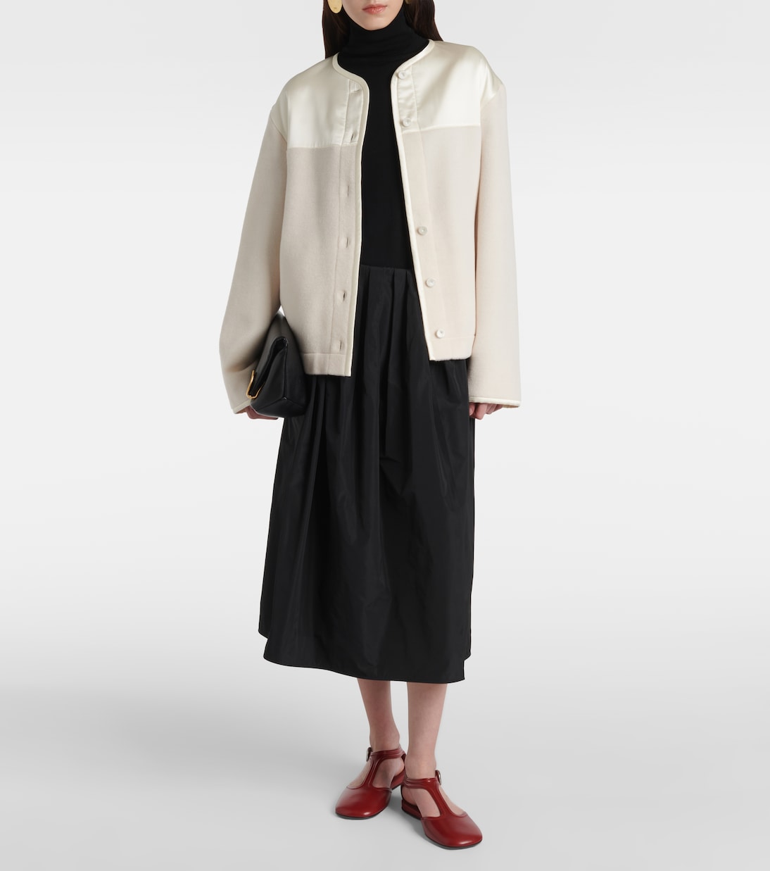 Giacca in lana vergine con raso | Jil Sander