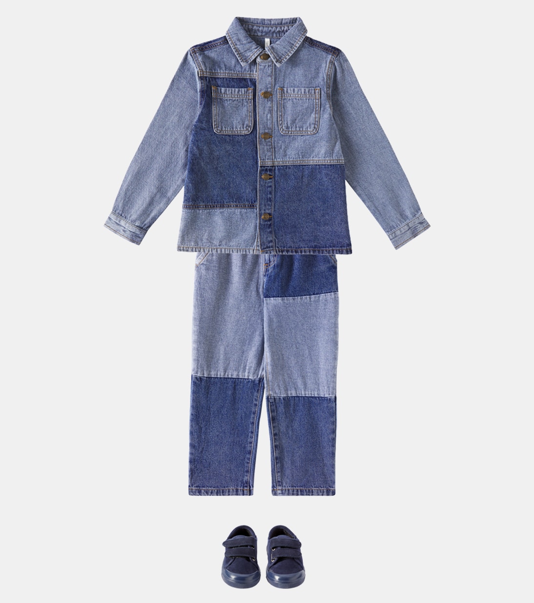 Camicia di jeans patchwork | Rylee + Cru