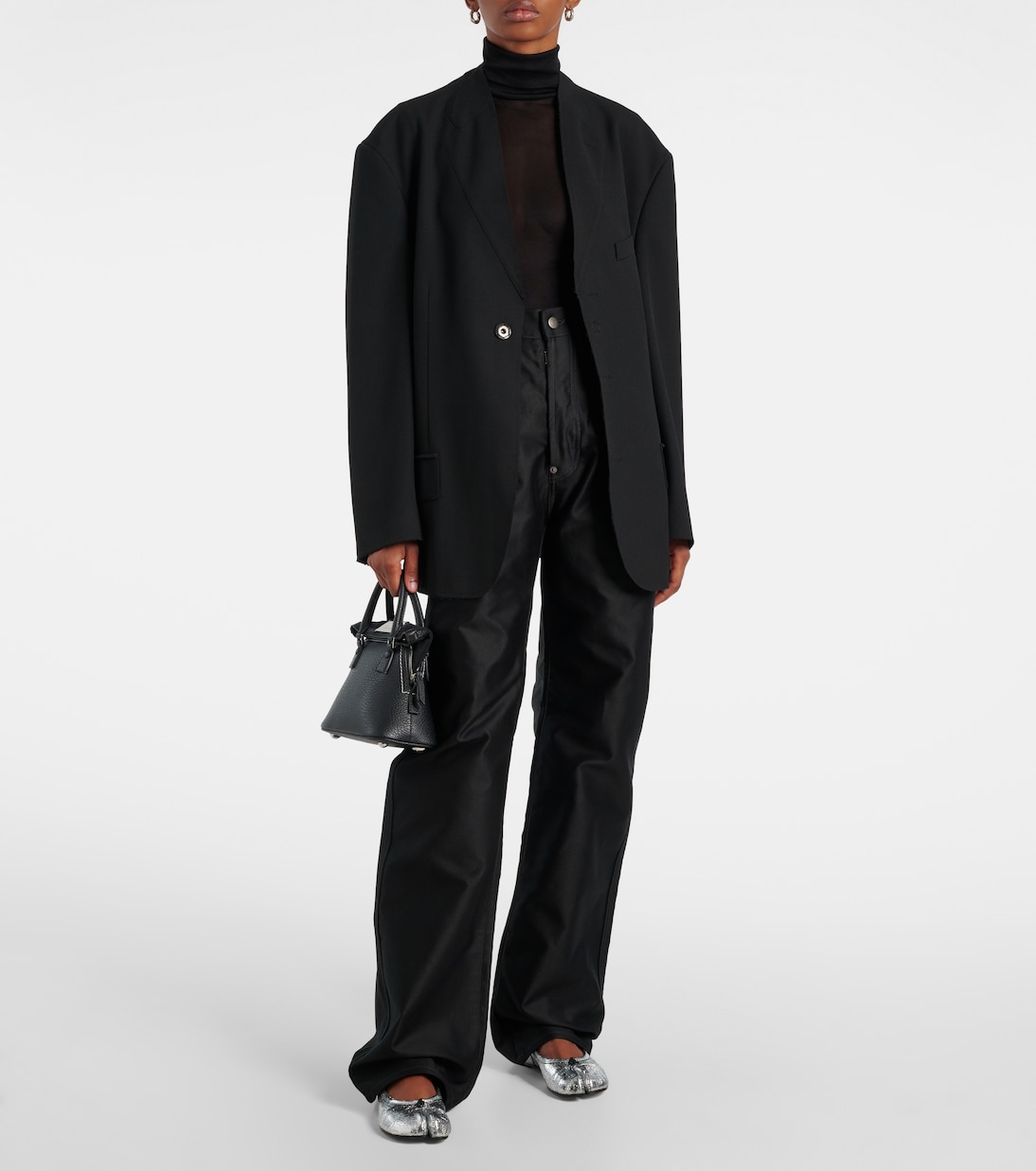 Jeans a gamba larga a vita alta | Maison Margiela