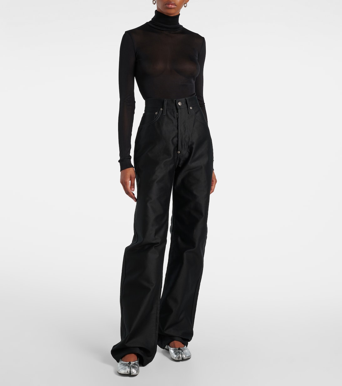 Jeans a gamba larga a vita alta | Maison Margiela