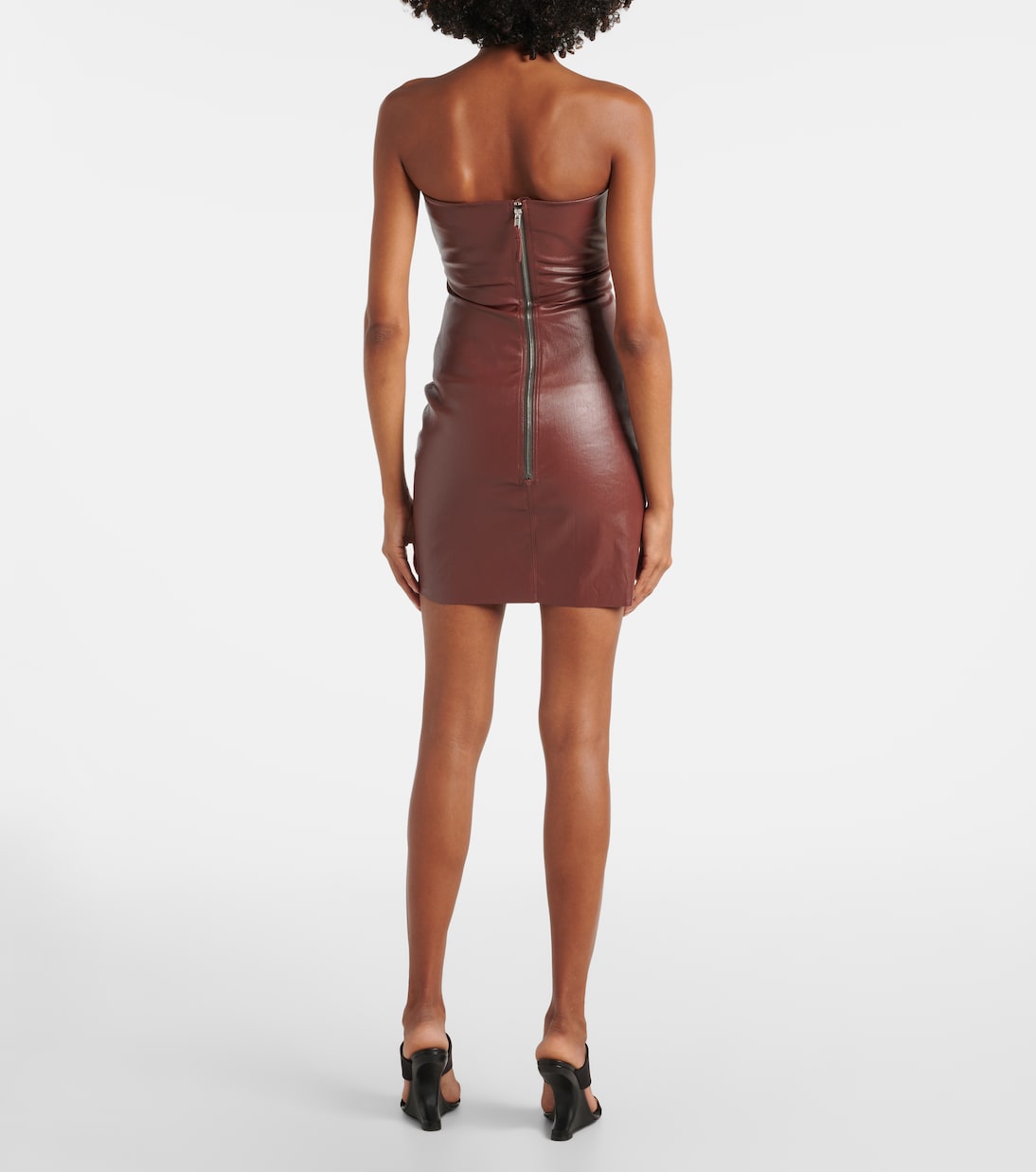 Prong coated denim minidress | Rick Owens