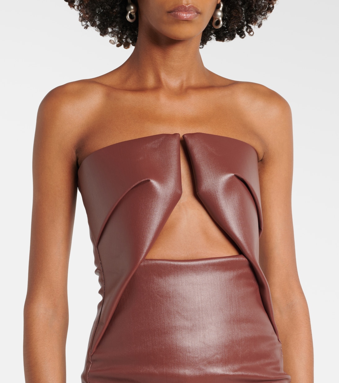 Prong coated denim minidress | Rick Owens
