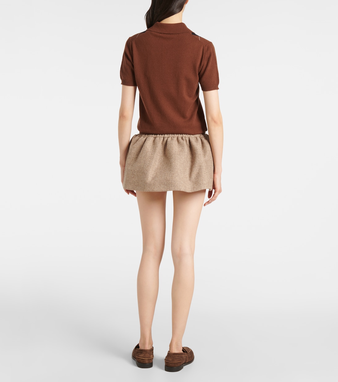 Virgin wool miniskirt | Miu Miu
