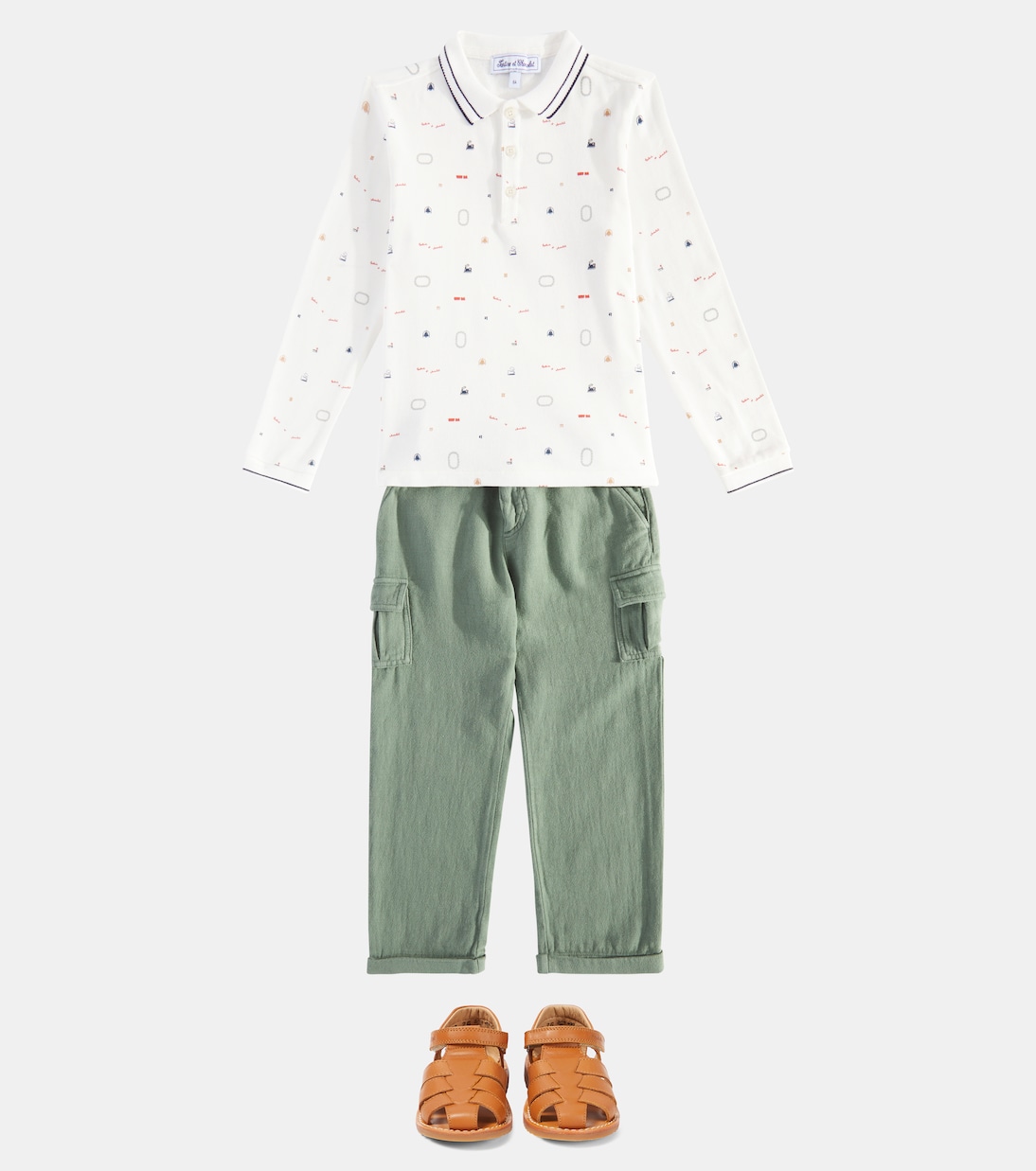 Polo in cotone con stampa | Tartine et Chocolat